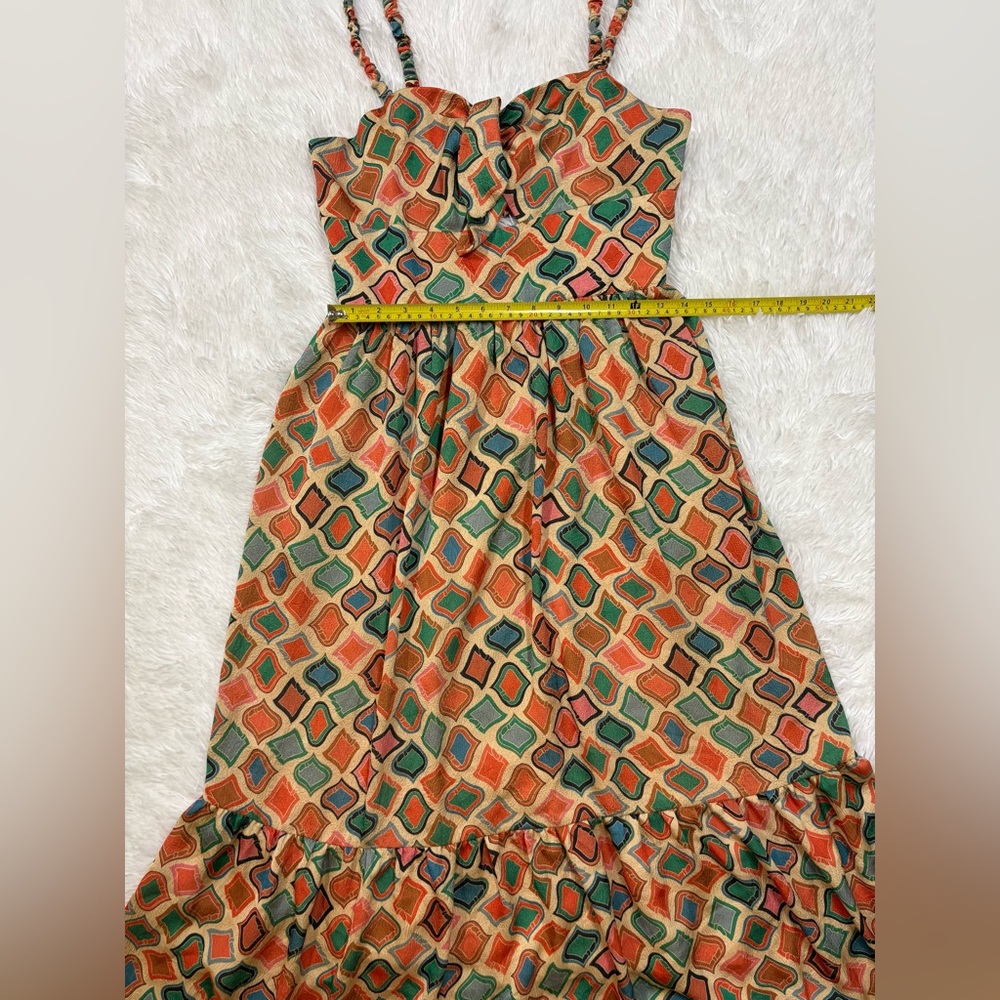 Vici Multicolor Geometric Midi Dress - Picture 6 of 11